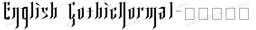 English GothicNormal字体转换